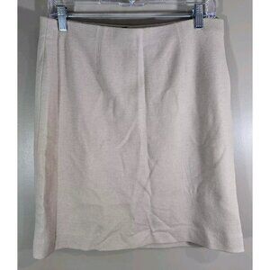 NWT Ann Taylor Beige Wool Nylon Blend Pencil Skirt Sz 6 Career Clean Girl